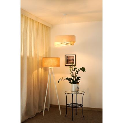 Brilagi - LED Luster na lanku LYRA 1xE27/15W/230V krémová/béžová