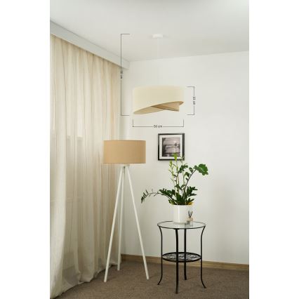 Brilagi - LED Luster na lanku LYRA 1xE27/15W/230V krémová/béžová