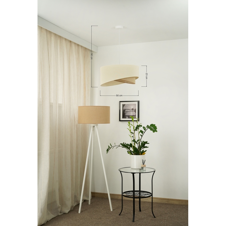 Brilagi - LED Luster na lanku LYRA 1xE27/15W/230V krémová/béžová