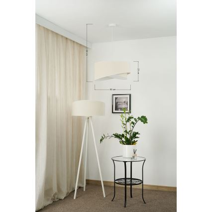 Brilagi - LED Luster na lanku LYRA 1xE27/15W/230V krémová/biela