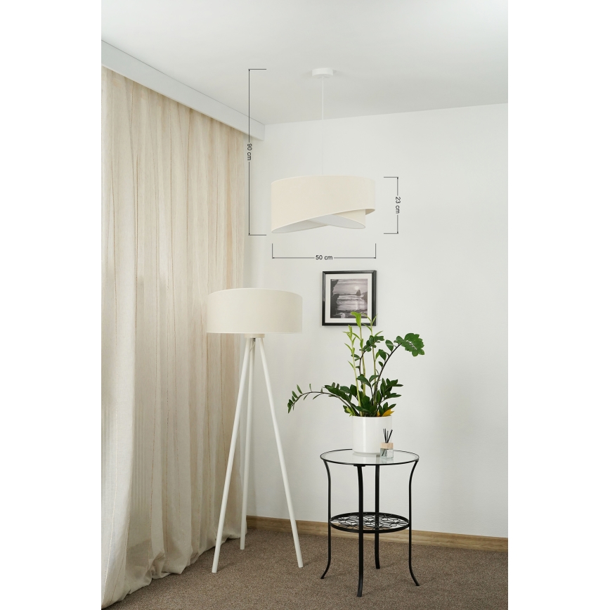 Brilagi - LED Luster na lanku LYRA 1xE27/15W/230V krémová/biela