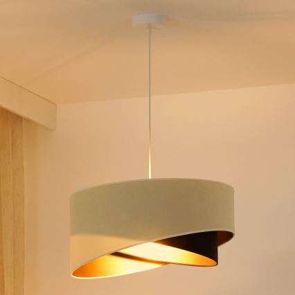 Brilagi - LED Luster na lanku LYRA 1xE27/15W/230V krémová/čierna/zlatá