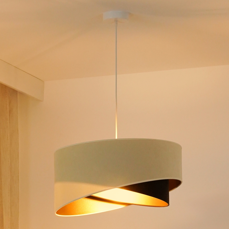 Brilagi - LED Luster na lanku LYRA 1xE27/15W/230V krémová/čierna/zlatá