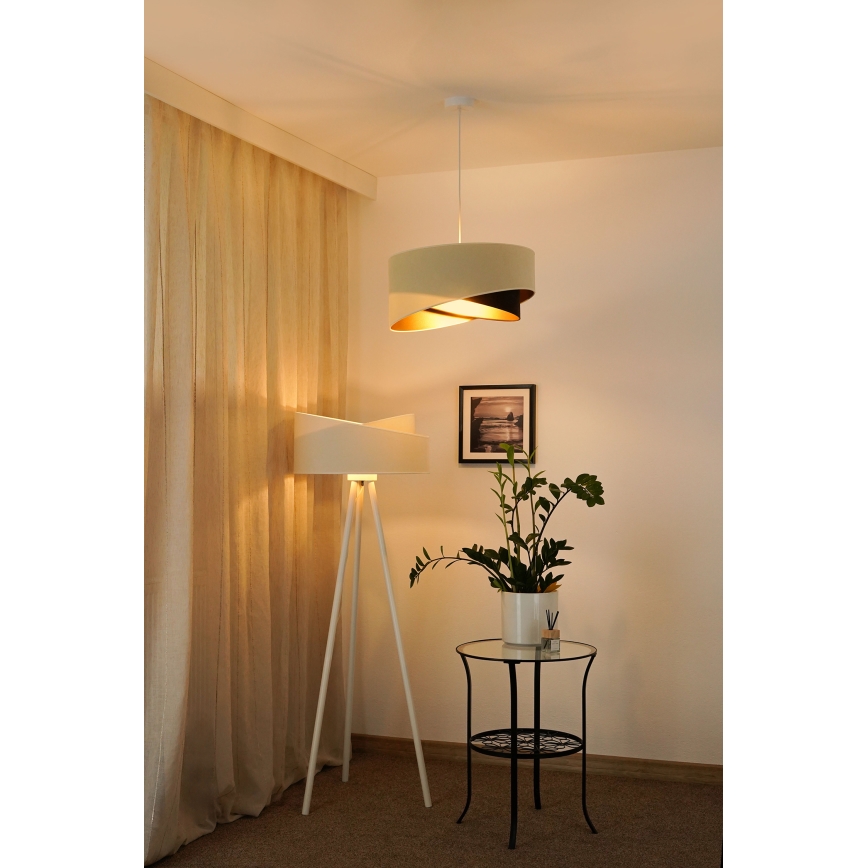 Brilagi - LED Luster na lanku LYRA 1xE27/15W/230V krémová/čierna/zlatá