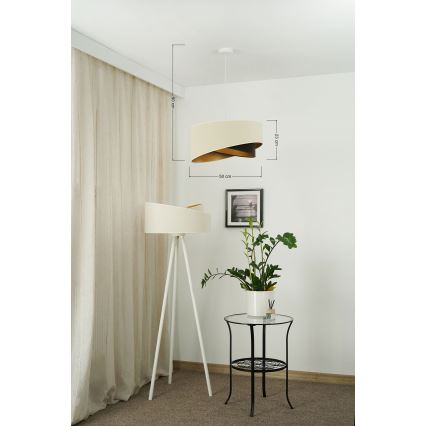 Brilagi - LED Luster na lanku LYRA 1xE27/15W/230V krémová/čierna/zlatá