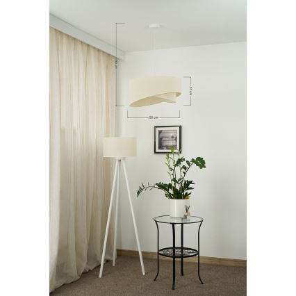 Brilagi - LED Luster na lanku LYRA 1xE27/15W/230V krémová