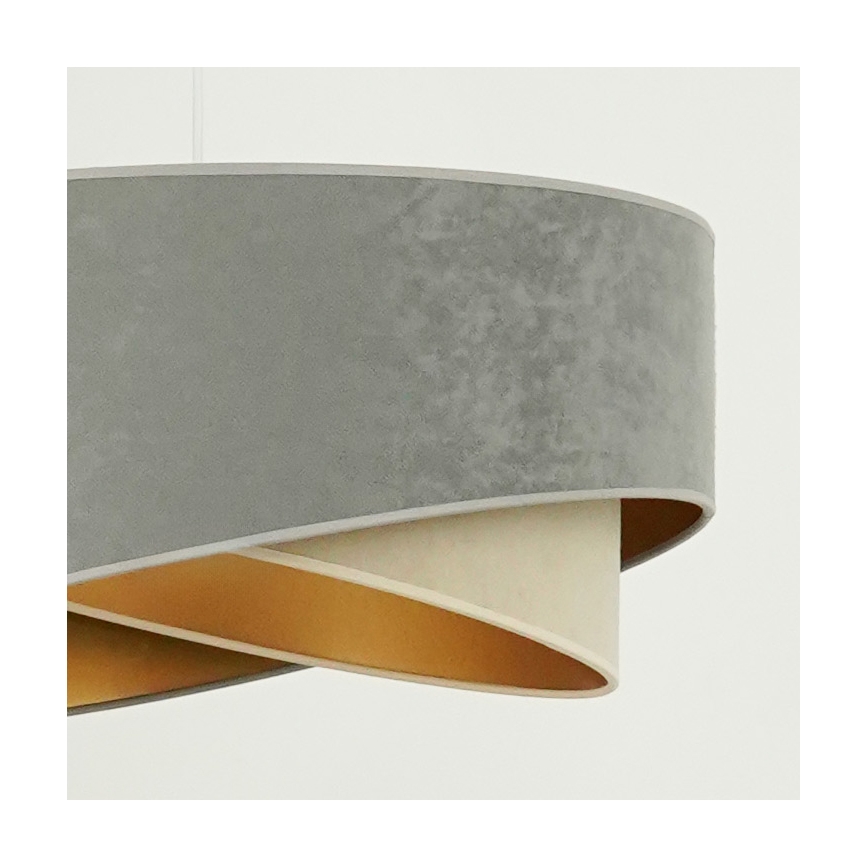 Brilagi - LED Luster na lanku LYRA 1xE27/15W/230V šedá/béžová/zlatá