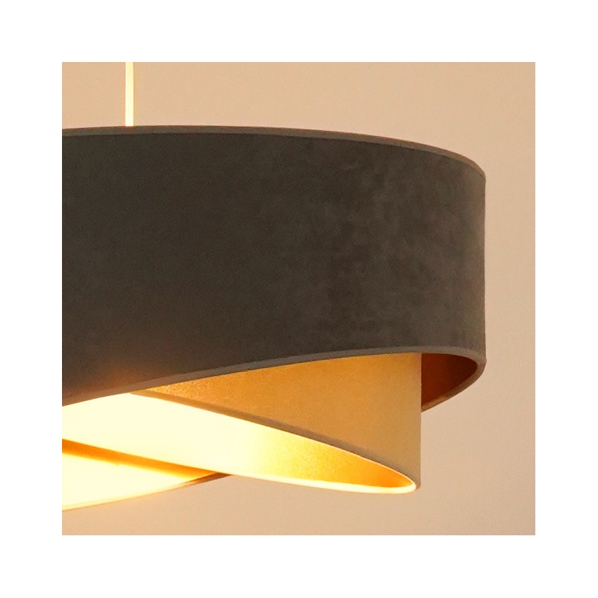 Brilagi - LED Luster na lanku LYRA 1xE27/15W/230V šedá/béžová/zlatá