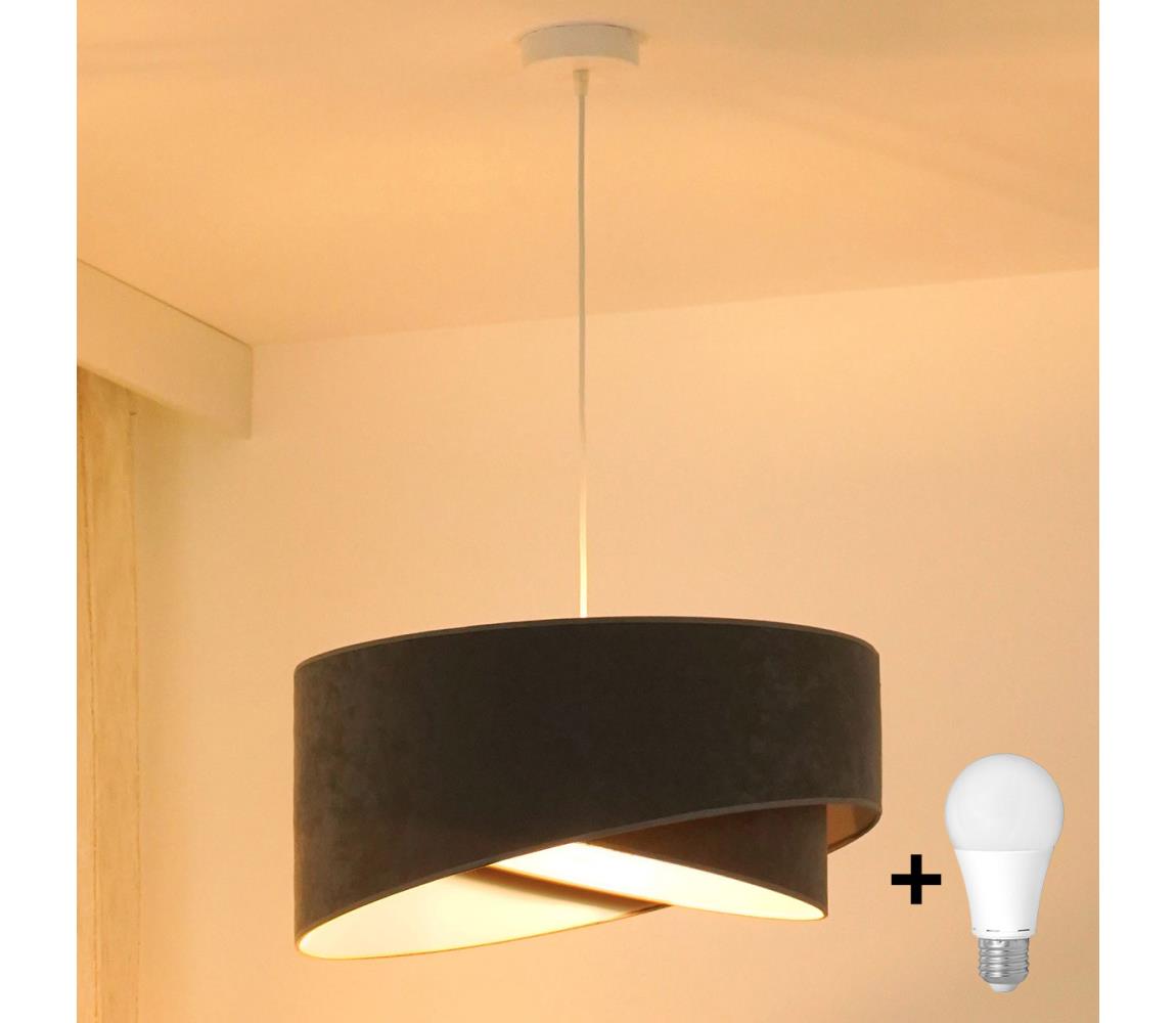Brilagi - LED Luster na lanku LYRA 1xE27/15W/230V šedá/biela 8590828007463