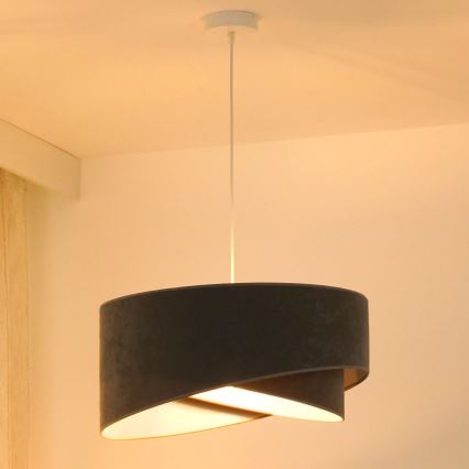 Brilagi - LED Luster na lanku LYRA 1xE27/15W/230V šedá/biela