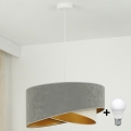 Brilagi - LED Luster na lanku LYRA 1xE27/15W/230V šedá/krémová/zlatá