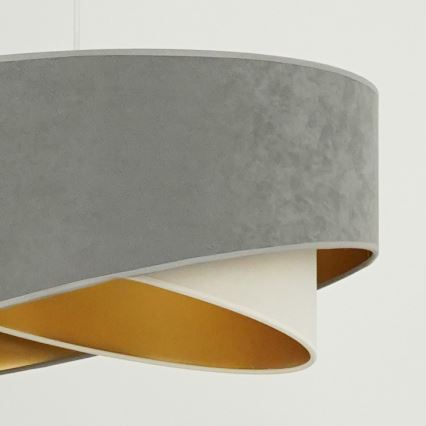 Brilagi - LED Luster na lanku LYRA 1xE27/15W/230V šedá/krémová/zlatá