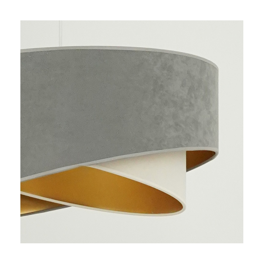 Brilagi - LED Luster na lanku LYRA 1xE27/15W/230V šedá/krémová/zlatá