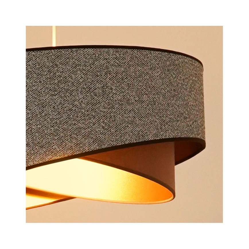 Brilagi - LED Luster na lanku LYRA 1xE27/15W/230V šedá/krémová/zlatá
