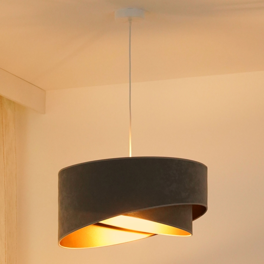 Brilagi - LED Luster na lanku LYRA 1xE27/15W/230V šedá/zlatá