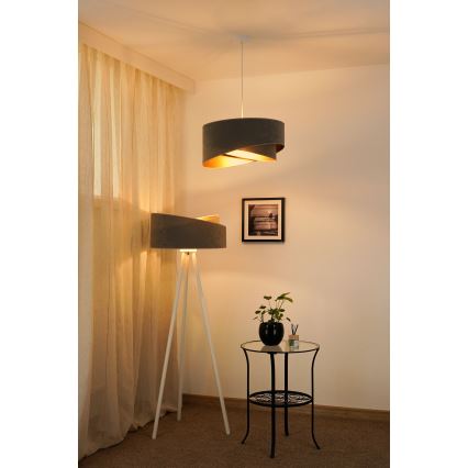 Brilagi - LED Luster na lanku LYRA 1xE27/15W/230V šedá/zlatá