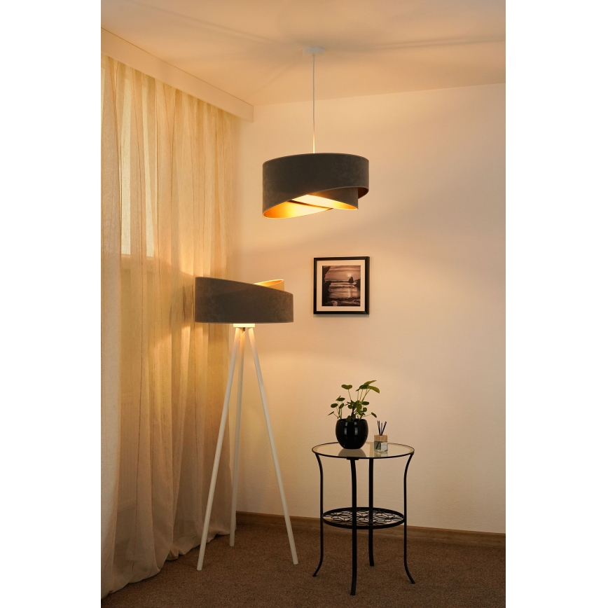 Brilagi - LED Luster na lanku LYRA 1xE27/15W/230V šedá/zlatá
