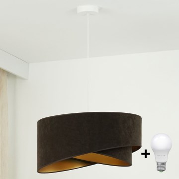 Brilagi - LED Luster na lanku LYRA 1xE27/15W/230V tmavohnedá/zlatá