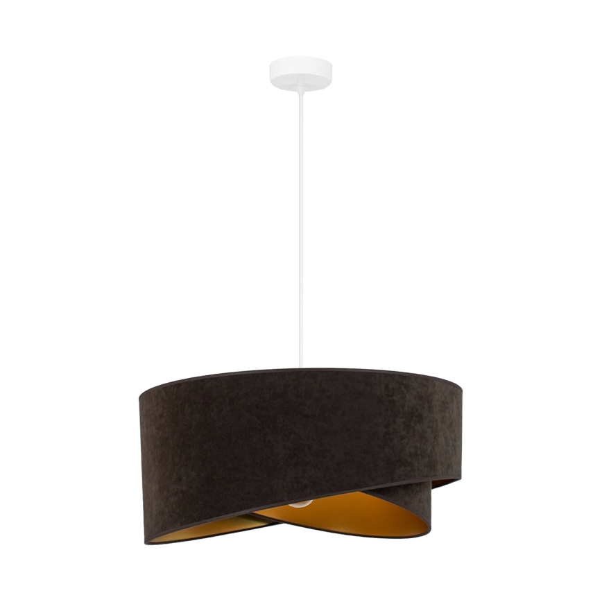 Brilagi - LED Luster na lanku LYRA 1xE27/15W/230V tmavohnedá/zlatá