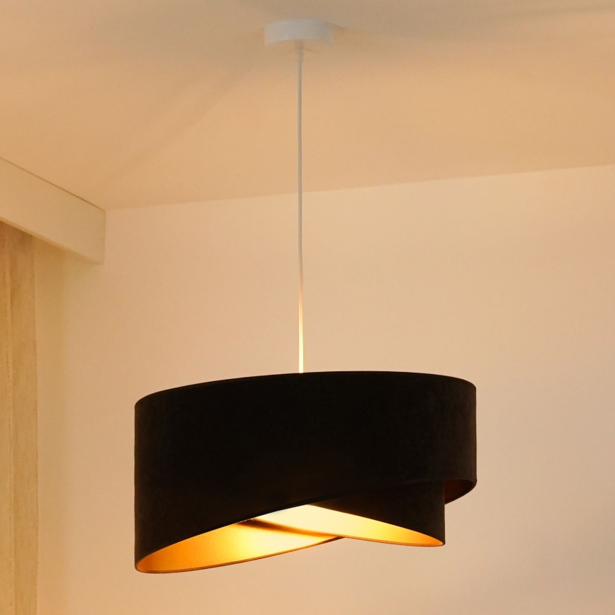 Brilagi - LED Luster na lanku LYRA 1xE27/15W/230V tmavohnedá/zlatá