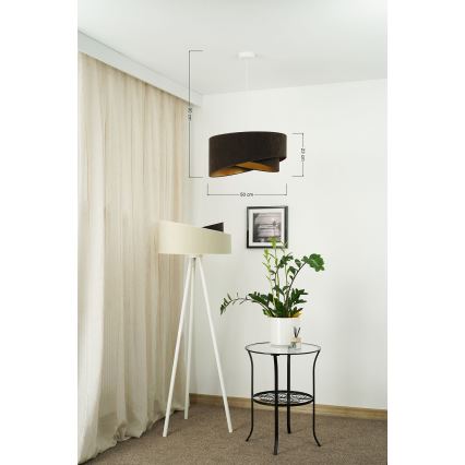 Brilagi - LED Luster na lanku LYRA 1xE27/15W/230V tmavohnedá/zlatá