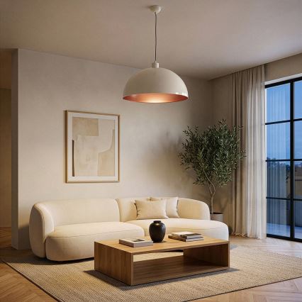 Brilagi - LED luster na lanku METALO 1xE27/40W/230V pr. 40 cm béžová/medená