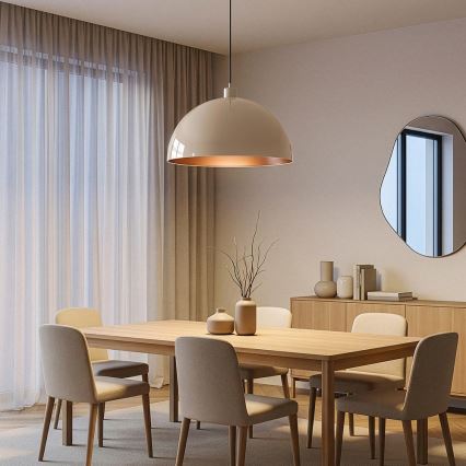 Brilagi - LED luster na lanku METALO 1xE27/40W/230V pr. 40 cm béžová/medená