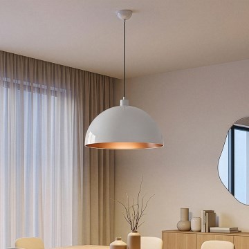 Brilagi - LED luster na lanku METALO 1xE27/40W/230V pr. 40 cm biela/medená
