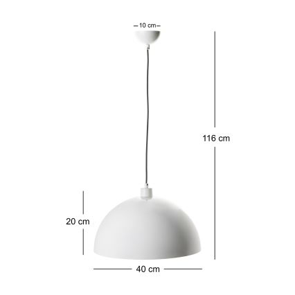 Brilagi - LED luster na lanku METALO 1xE27/40W/230V pr. 40 cm biela/medená