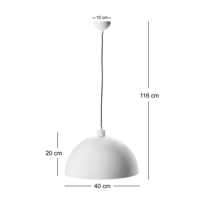 Brilagi - LED luster na lanku METALO 1xE27/40W/230V pr. 40 cm biela/medená