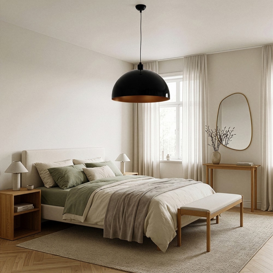 Brilagi - LED luster na lanku METALO 1xE27/40W/230V pr. 40 cm čierna/medená