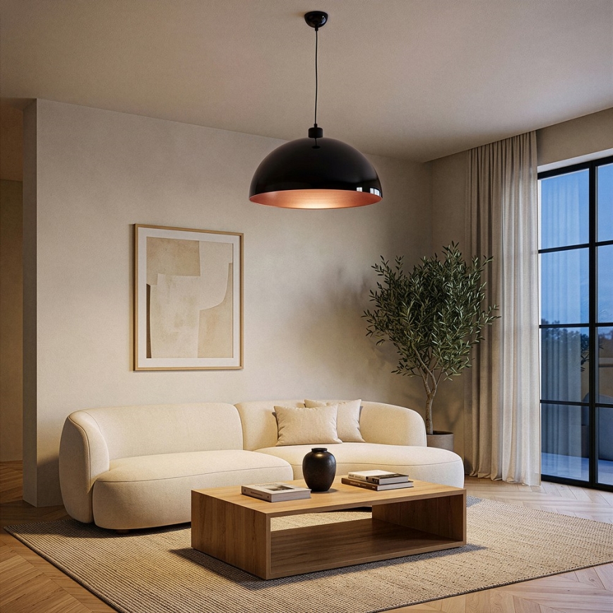 Brilagi - LED luster na lanku METALO 1xE27/40W/230V pr. 40 cm čierna/medená