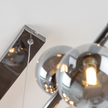 Brilagi - LED luster na lanku MILLA 10xG9/3W/230V čierny chróm/dymová