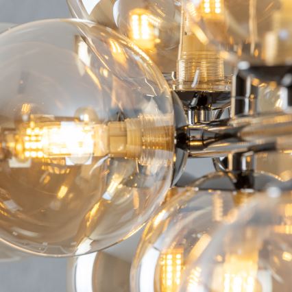 Brilagi - LED luster na lanku MILLA 10xG9/3W/230V čierny chróm/zlatá