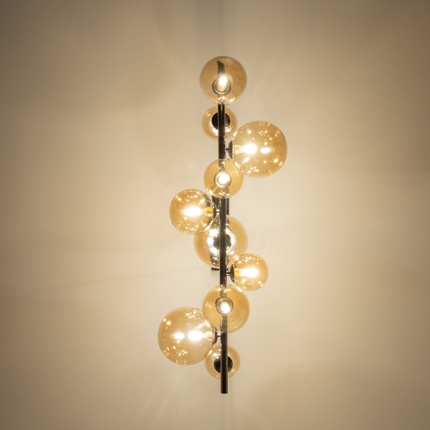 Brilagi - LED luster na lanku MILLA 10xG9/3W/230V čierny chróm/zlatá