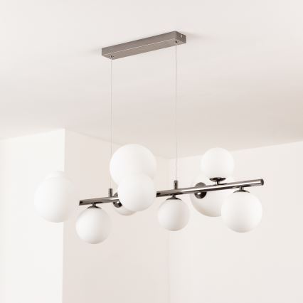 Brilagi - LED Luster na lanku MILLA 10xG9/3W/230V lesklý chróm/biela