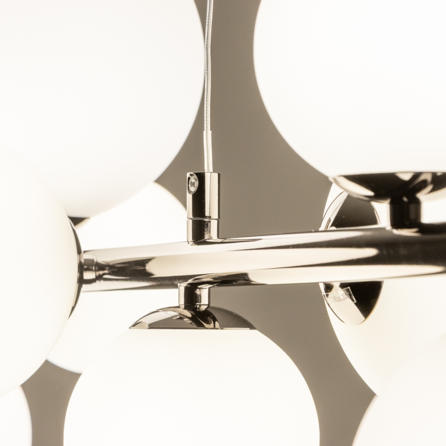 Brilagi - LED Luster na lanku MILLA 10xG9/3W/230V lesklý chróm/biela