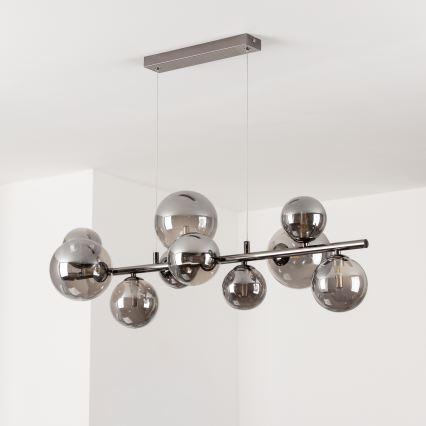 Brilagi - LED Luster na lanku MILLA 10xG9/3W/230V lesklý chróm/dymová