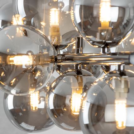 Brilagi - LED Luster na lanku MILLA 10xG9/3W/230V lesklý chróm/dymová