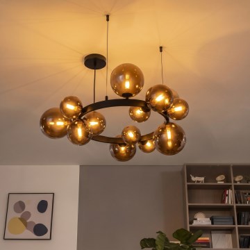 Brilagi - LED luster na lanku MILLA 15xG9/3W/230V hnedá/dymová hnedá