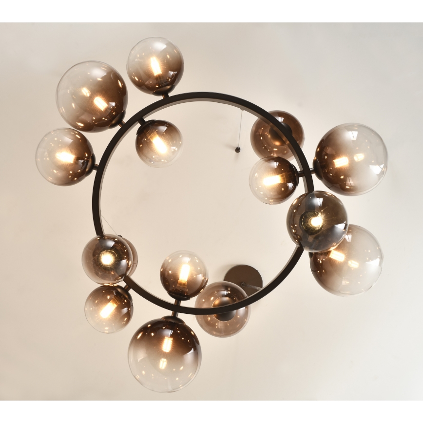 Brilagi - LED luster na lanku MILLA 15xG9/3W/230V hnedá/dymová hnedá