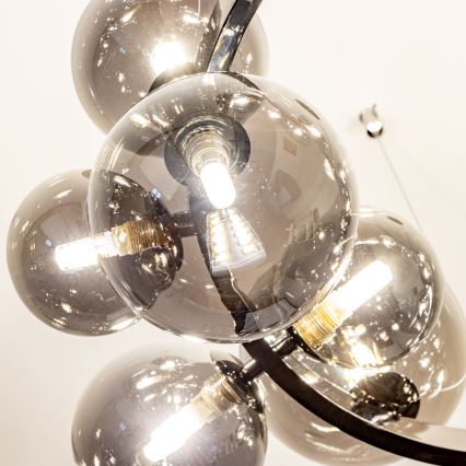 Brilagi - LED Luster na lanku MILLA 15xG9/3W/230V lesklý chróm/dymová