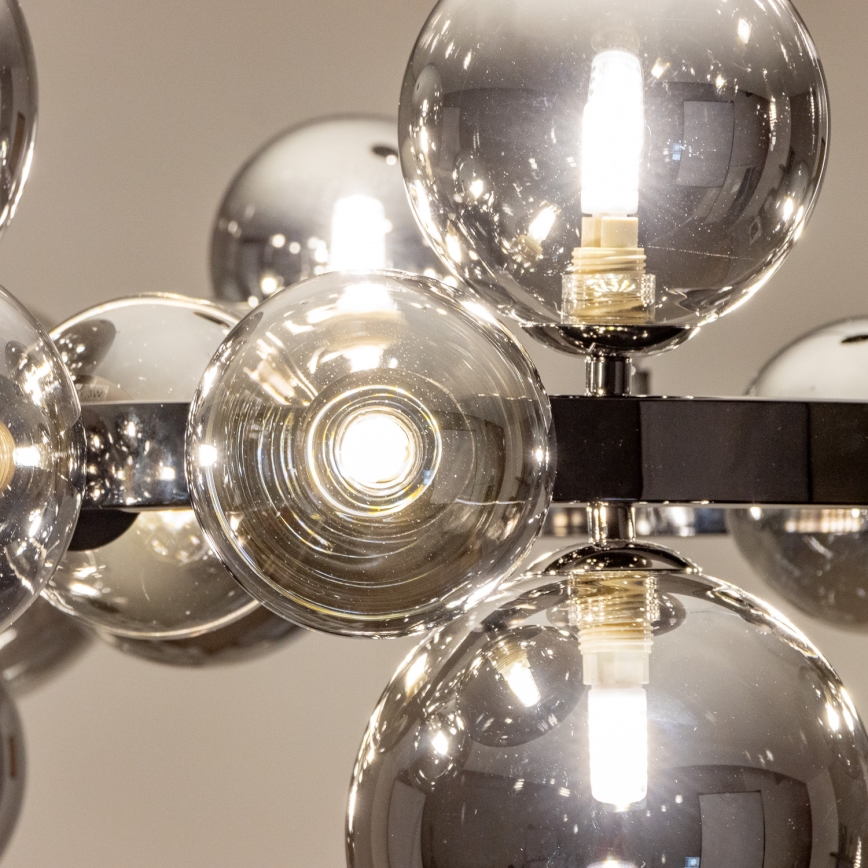 Brilagi - LED Luster na lanku MILLA 15xG9/3W/230V lesklý chróm/dymová