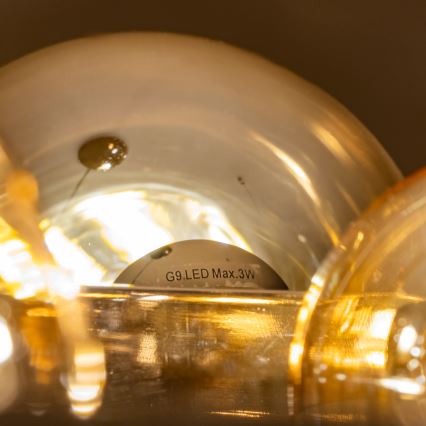 Brilagi - LED Luster na lanku MILLA 15xG9/3W/230V lesklý chróm/zlatá