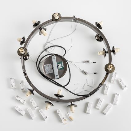 Brilagi - LED Luster na lanku MILLA 15xG9/3W/230V lesklý chróm/zlatá