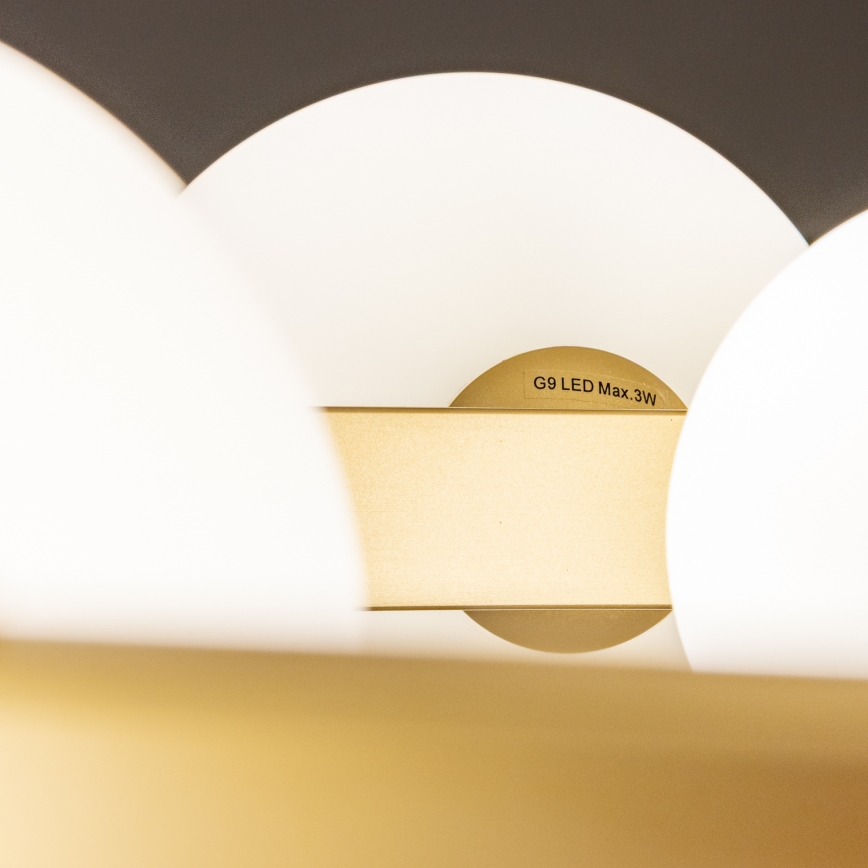 Brilagi - LED Luster na lanku MILLA 15xG9/3W/230V zlatá/biela