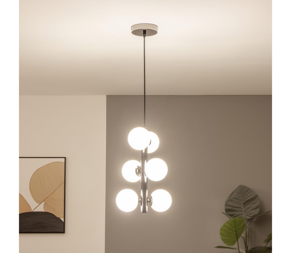 Brilagi - LED luster na lanku MILLA 6xG9/3W/230V čierny chróm/biela 6010-6CW