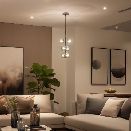 Brilagi - LED Luster na lanku MILLA 6xG9/3W/230V lesklý chróm/dymová