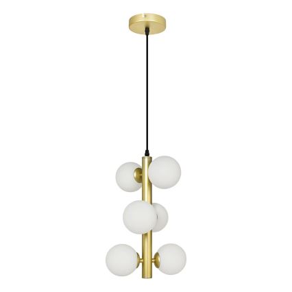 Brilagi - LED Luster na lanku MILLA 6xG9/3W/230V zlatá/biela