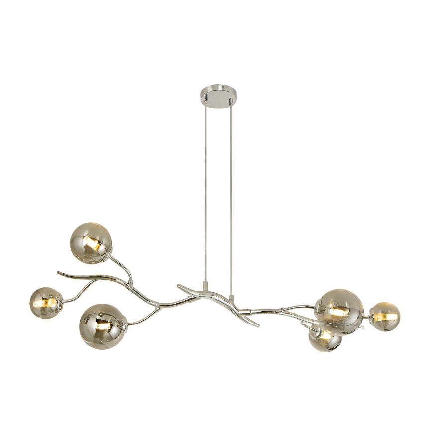 Brilagi - LED Luster na lanku MISTEL 6xG9/3W/230V lesklý chróm/dymová